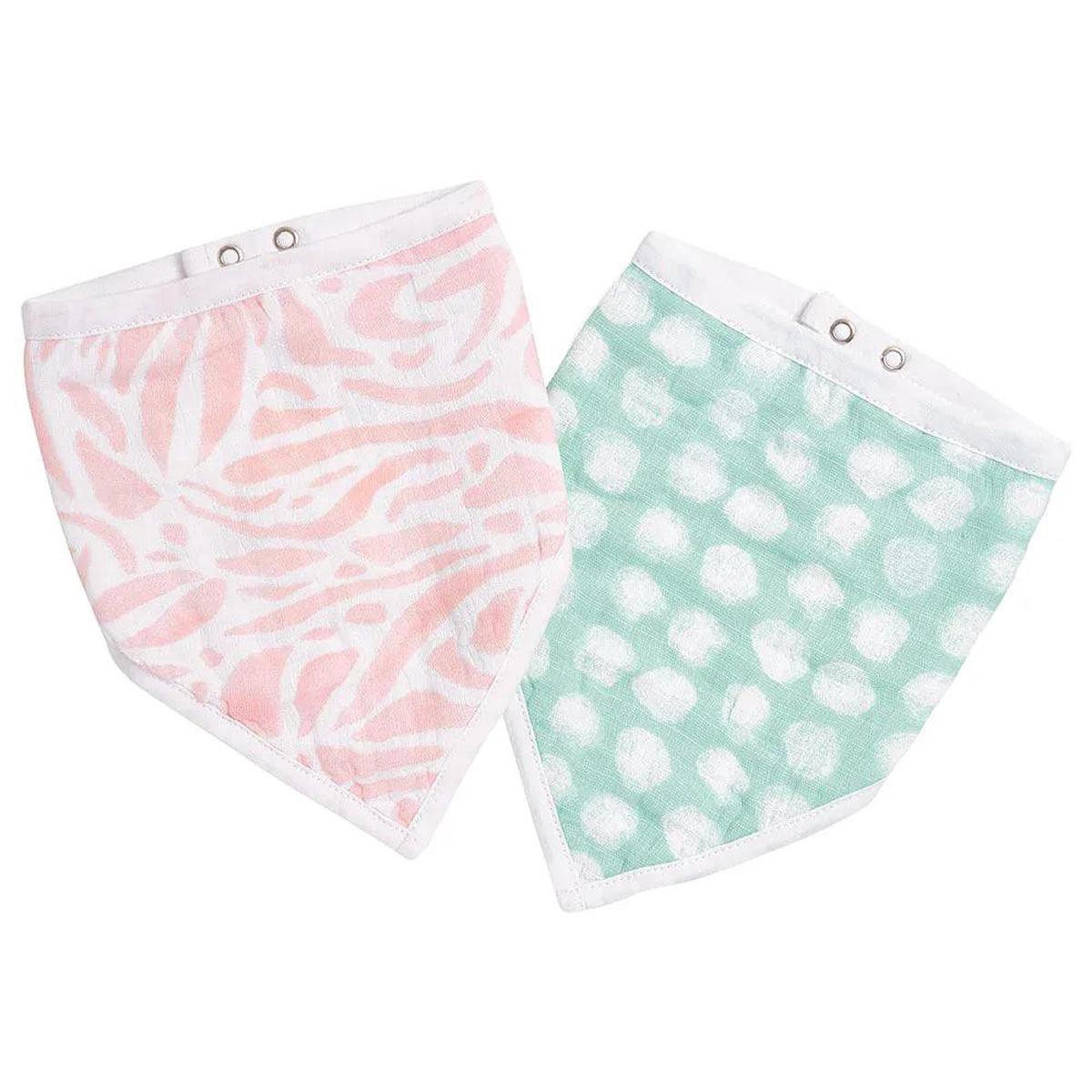 Aden Anais Essentials Cotton Muslin Bandana Bibs 2pk (2 Designs)