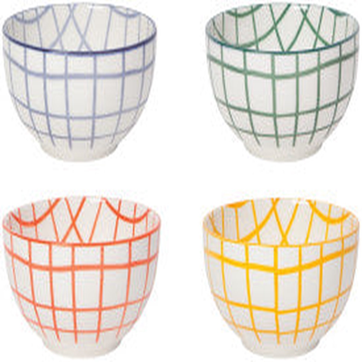 Wobbly Check Everyday Bowls Set/4