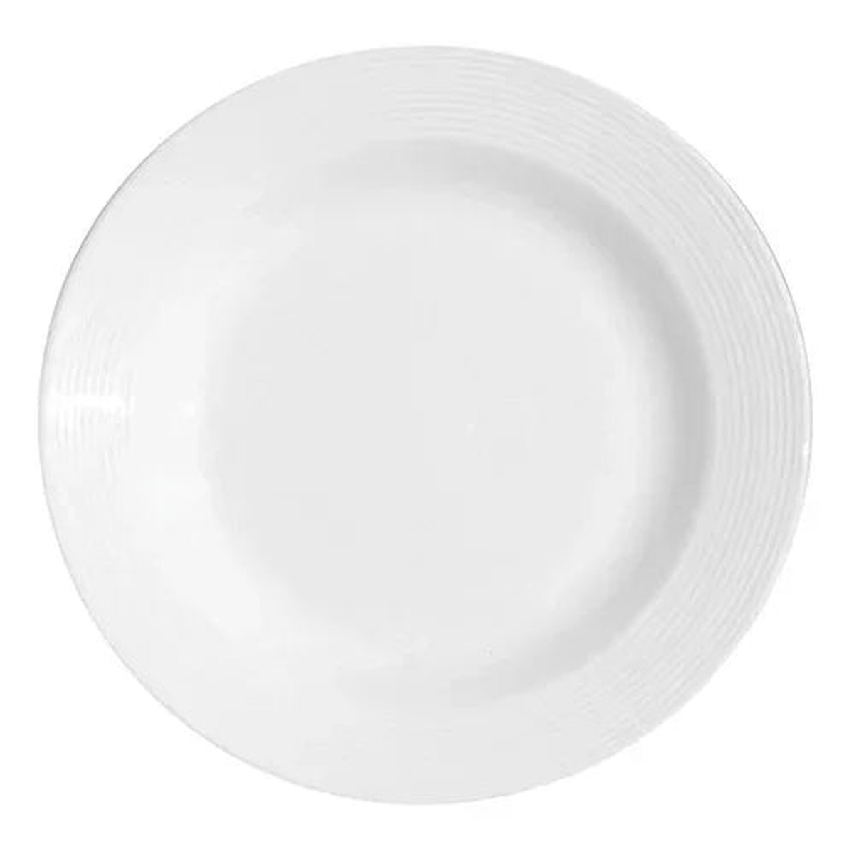 William Fine Bone BCSR.10.31 Plate, 12-1/4 in , round, wide rim, embossed, china, Solar Fine Bone