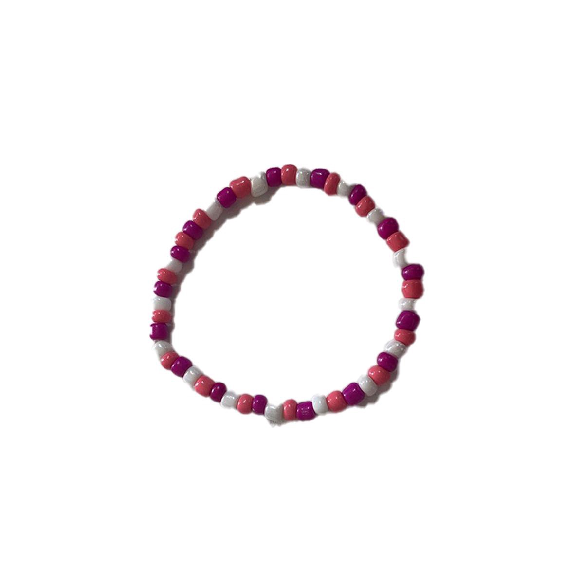 White Orange Purple Colored Bracelet