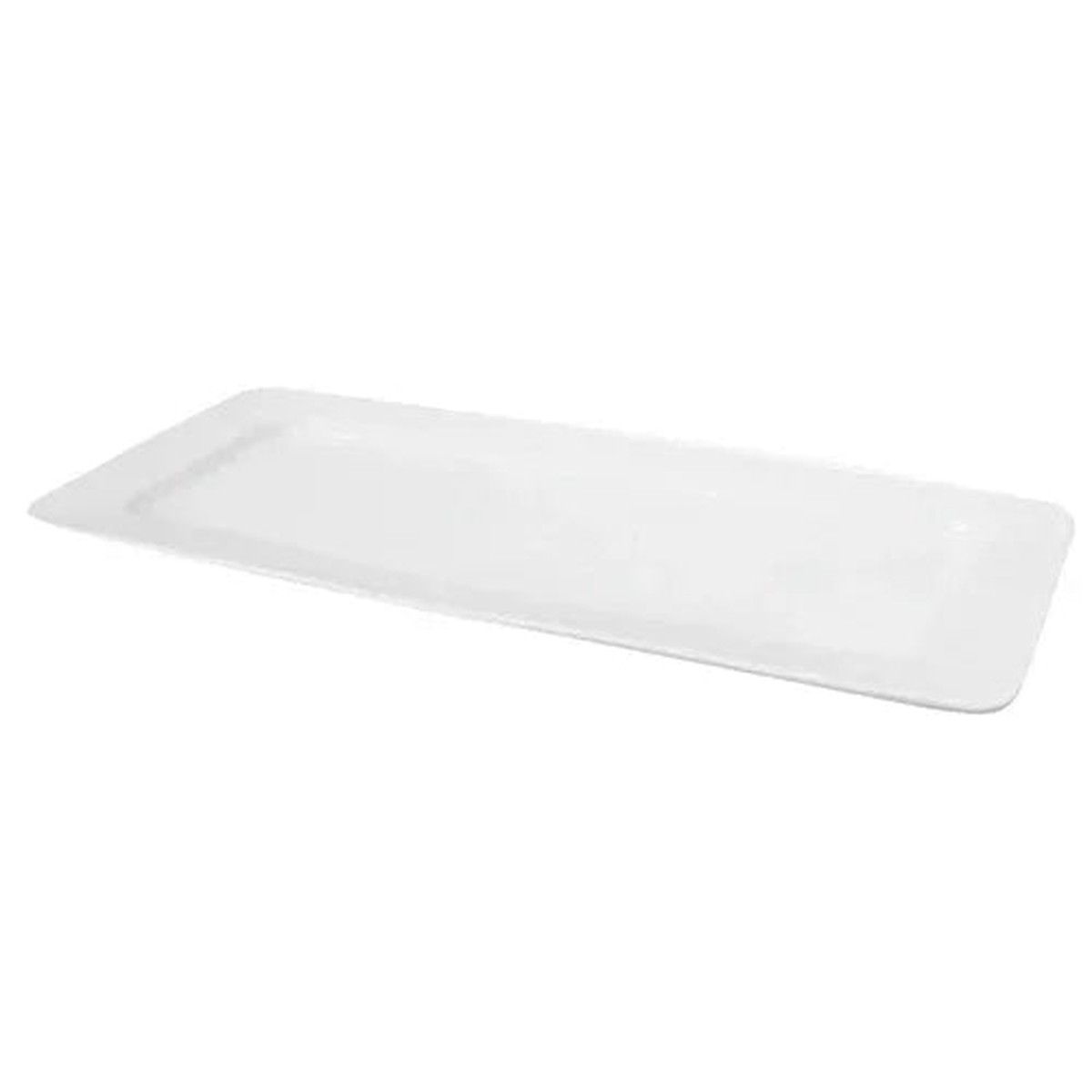 William Fine Bone JX34-A005-02 Plate, 12-3/4 in x 5-1/4 in , rectangular, wide rim, scratch resistant, oven &