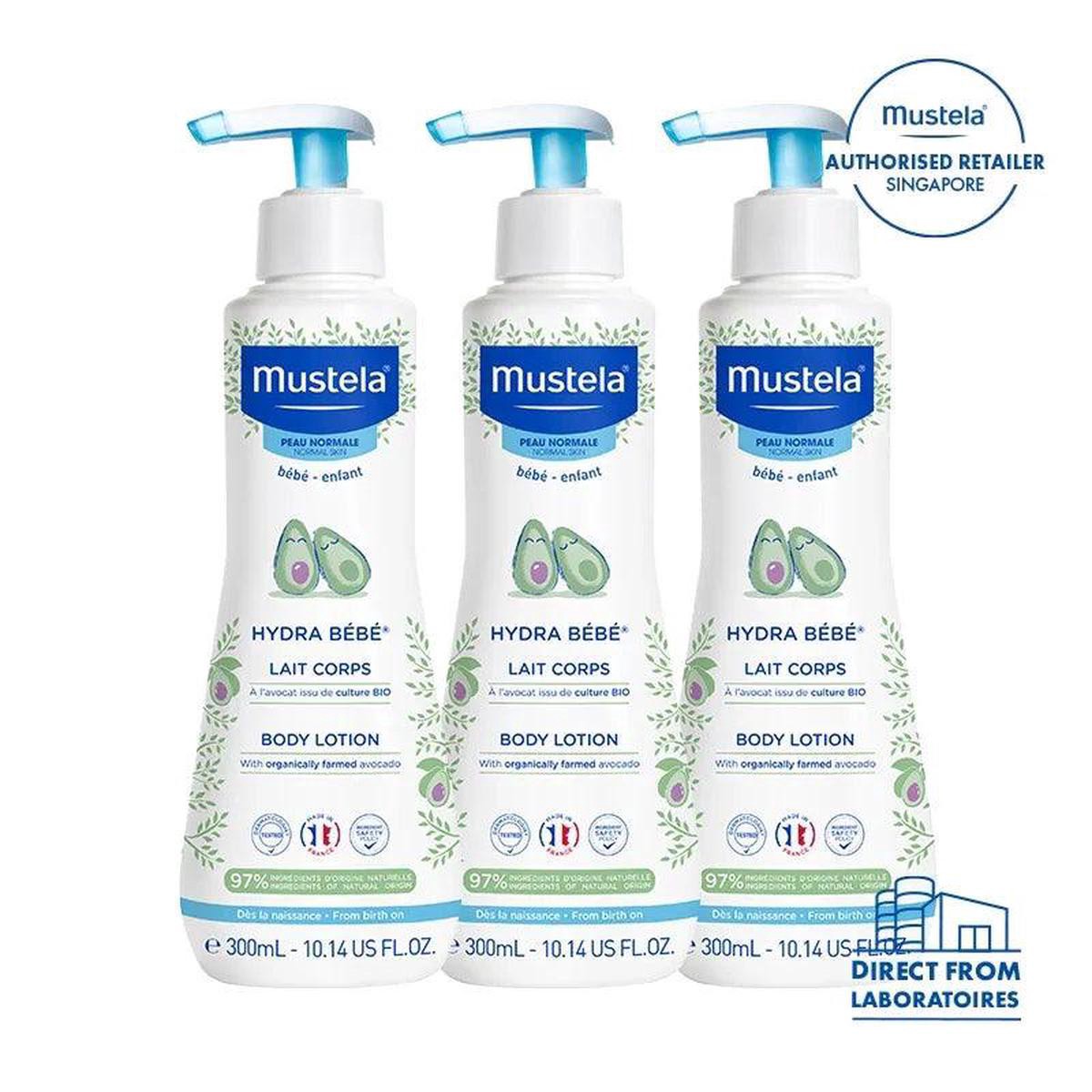 3 pack Mustela Hydra Bebe Body Lotion 300ml 8211 exp 0928