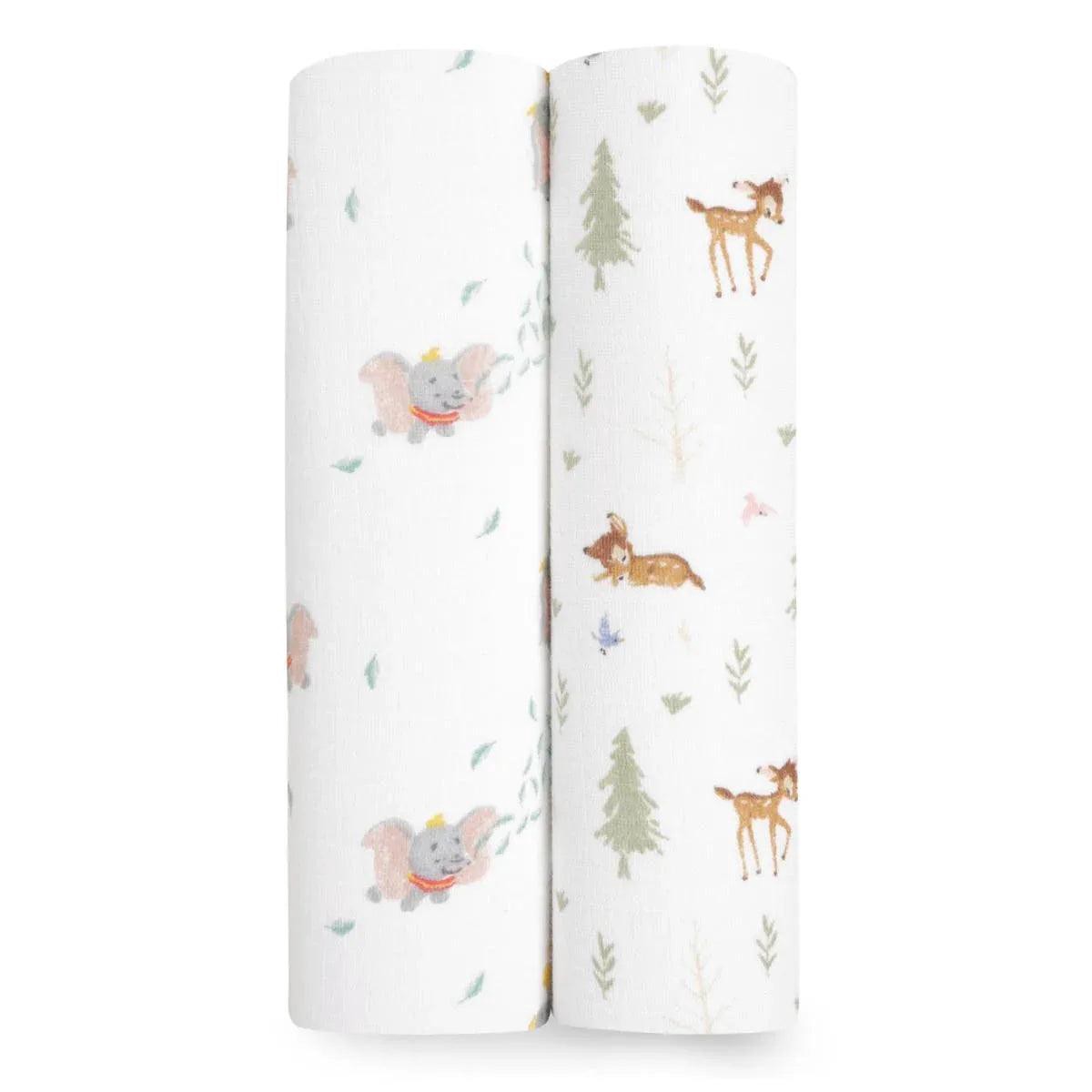 Aden Anais Essential Muslin Cotton Swaddle (47 x 47 in) 2pk 8211 Disney Friends Bambi