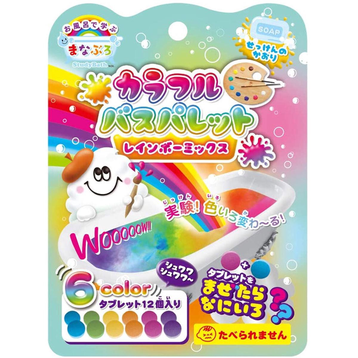You can even learn in the shower Rainbow bath agent (6 colors x 2 each) 1 round