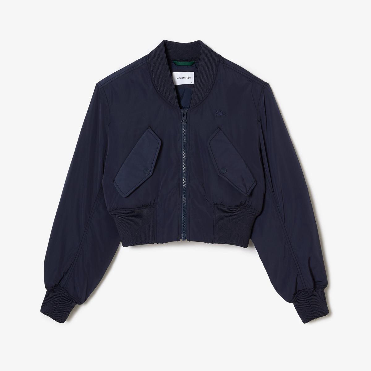 WomenS Lacoste Bomber Jacket With Ribbed Band Details 8211 Bf5885