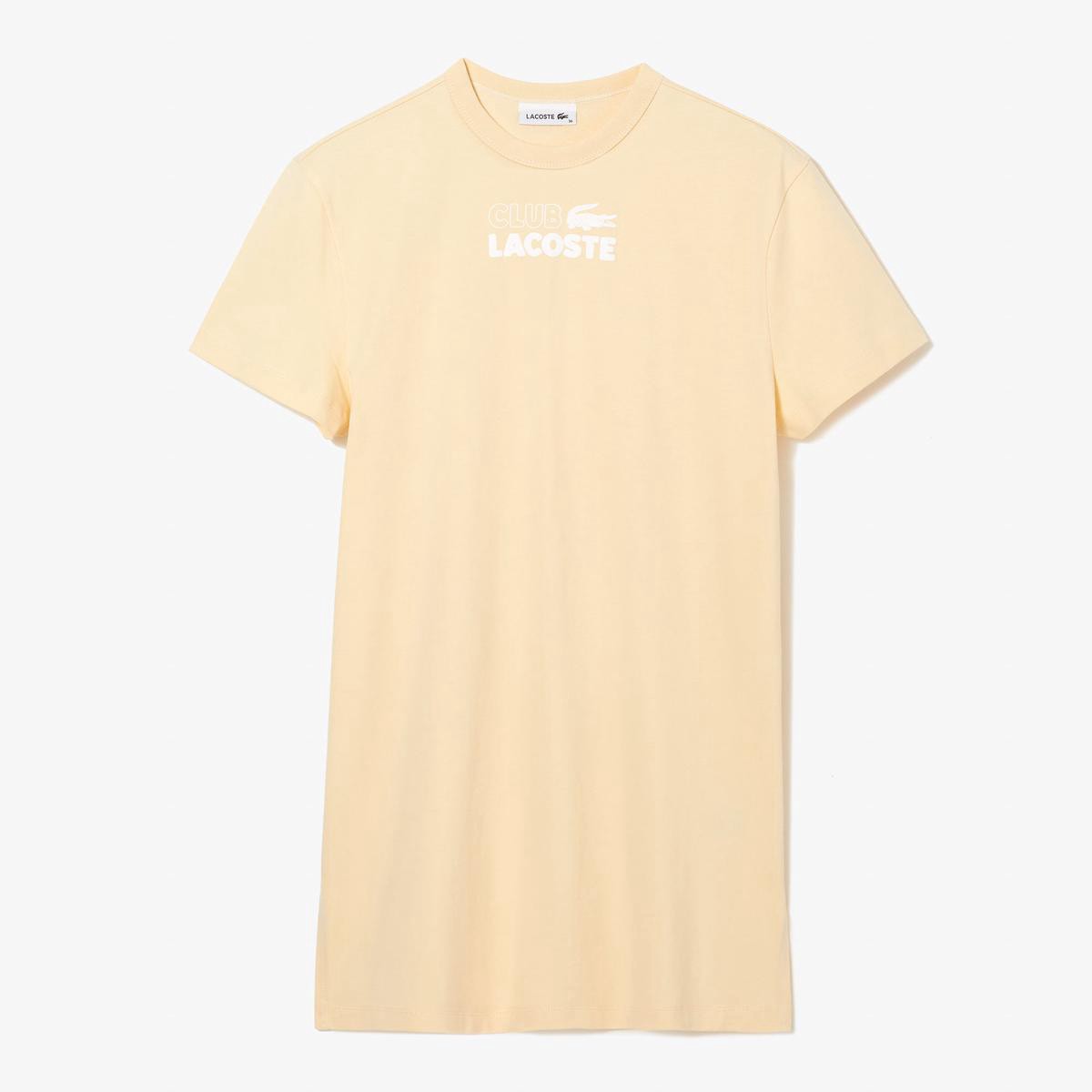 WomenS Lacoste Organic Cotton Print T-Shirt Dress 8211 Ef5564