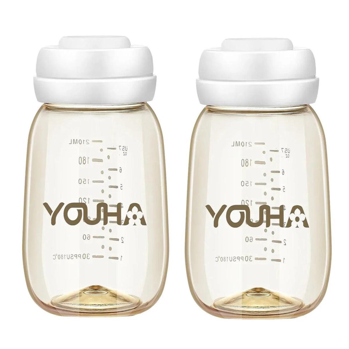 Youha PPSU Wide-Neck Milk Storage Bottle (210ml) (2pk)