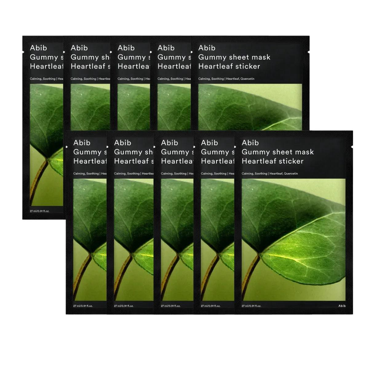 Abib Gummy Sheet Mask Heartleaf Sticker 10pcs (Exp 0628)