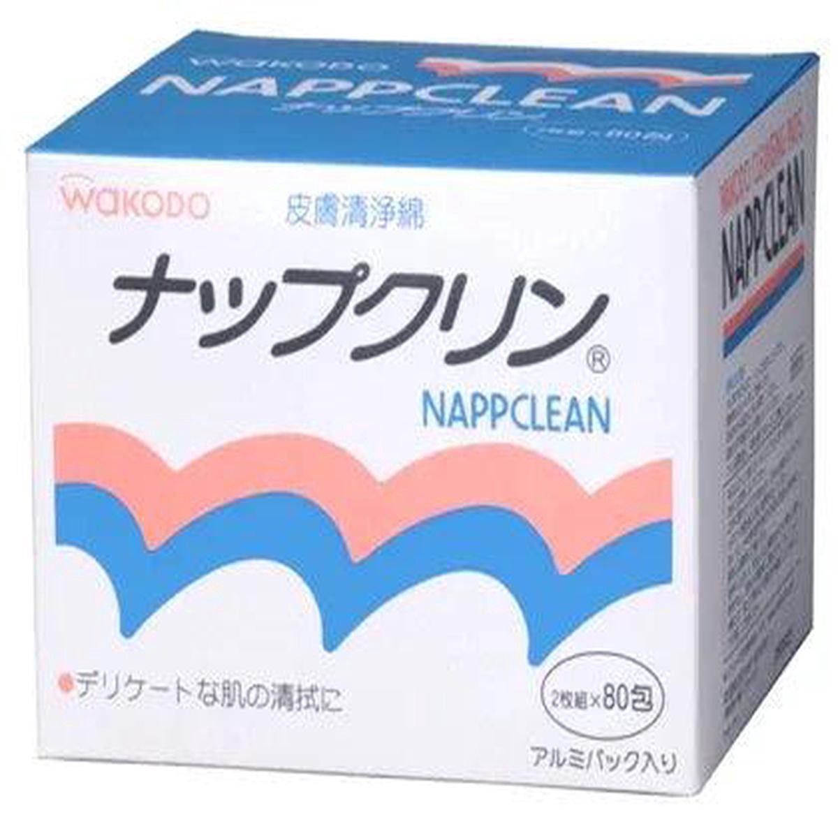 Wakodo NAPPCLEAN Facial and Nipple Wipes 80s