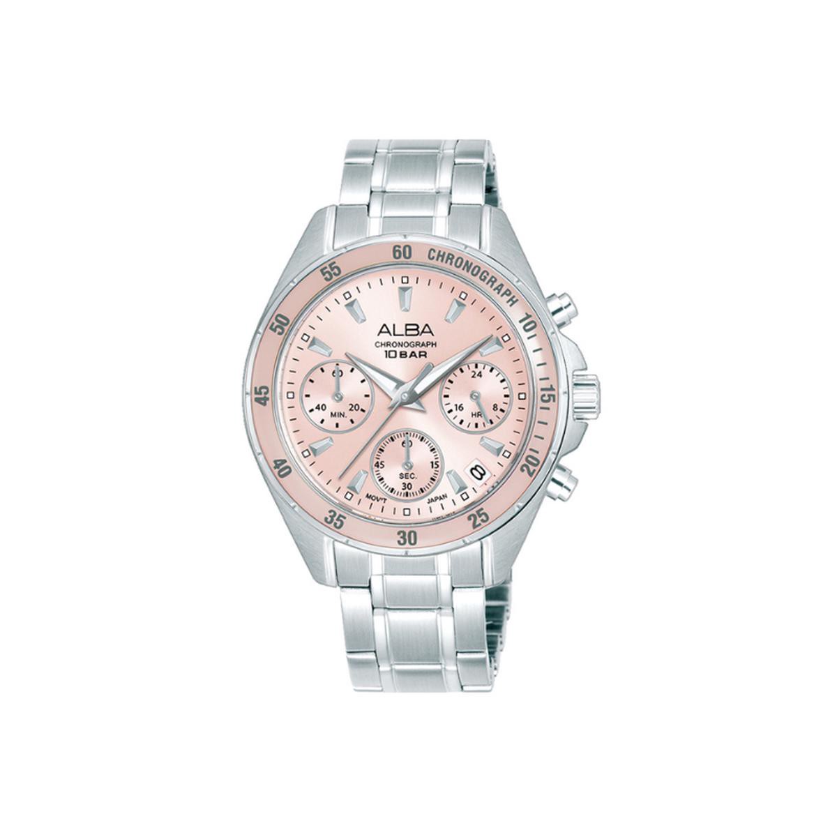ACTIVE LADY LPINK DIAL SILVER STEEL 36MM- AT3K95