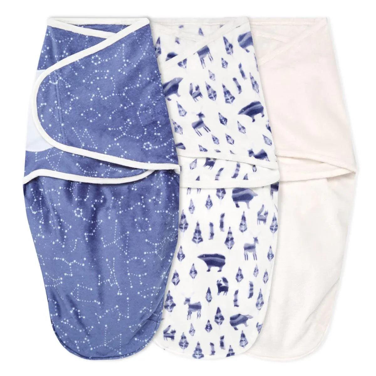 Aden Anais Essentials Minky Swaddle Wrap (3pk) 0-3 months (4 Designs)