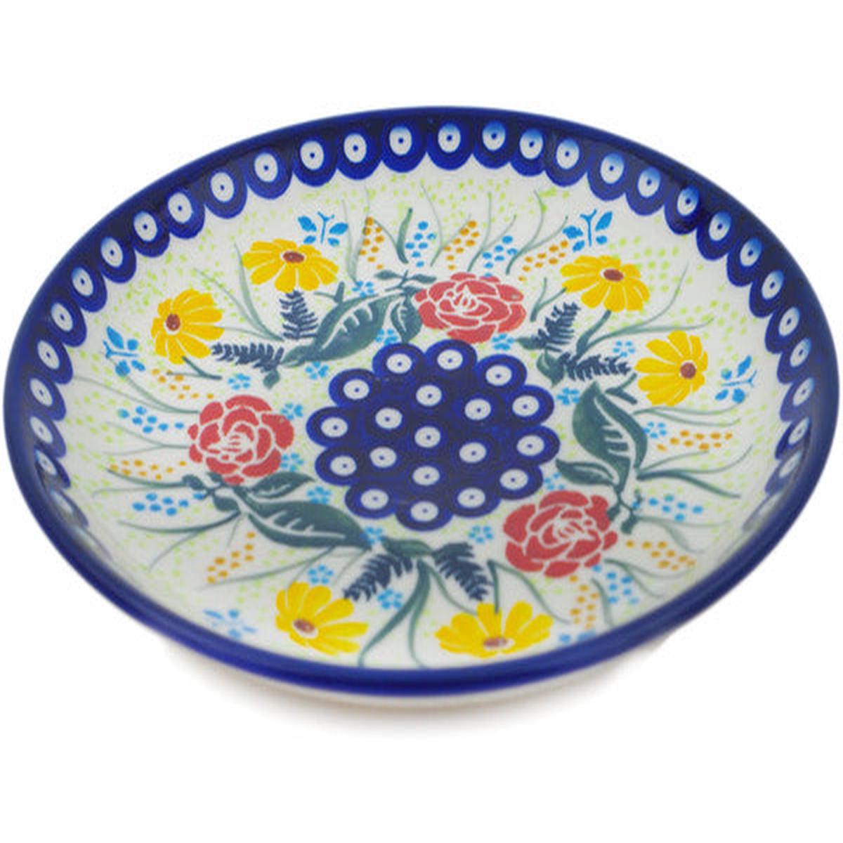 Dessert Plate 7-inch Summer's Garden Theme UNIKAT