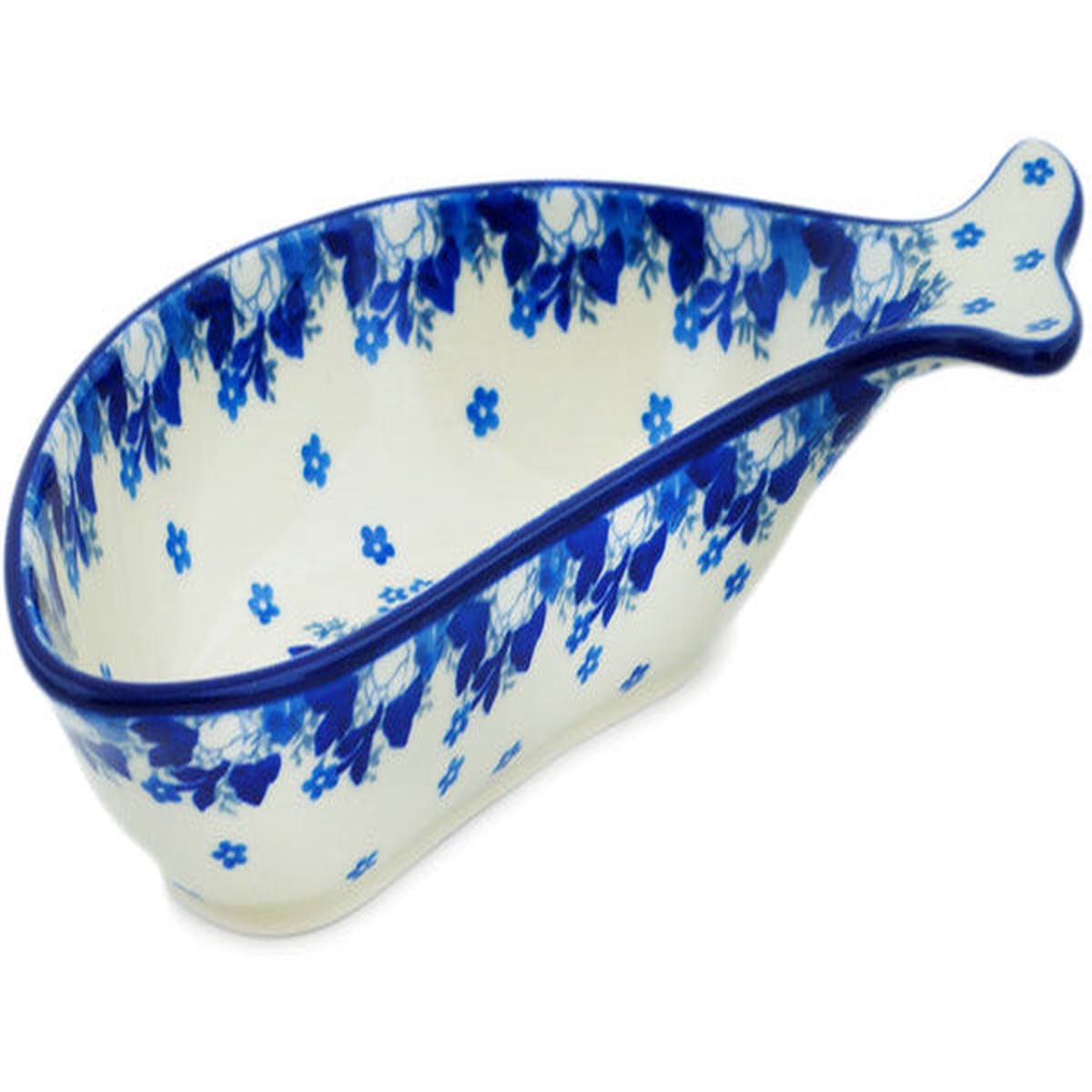 Fish Shaped Platter 9" Blue Spring Theme