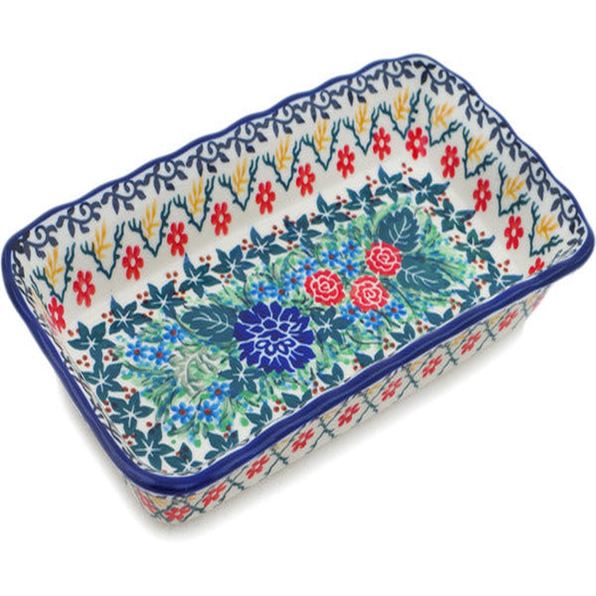 Platter 9" Garden Trellis Theme UNIKAT