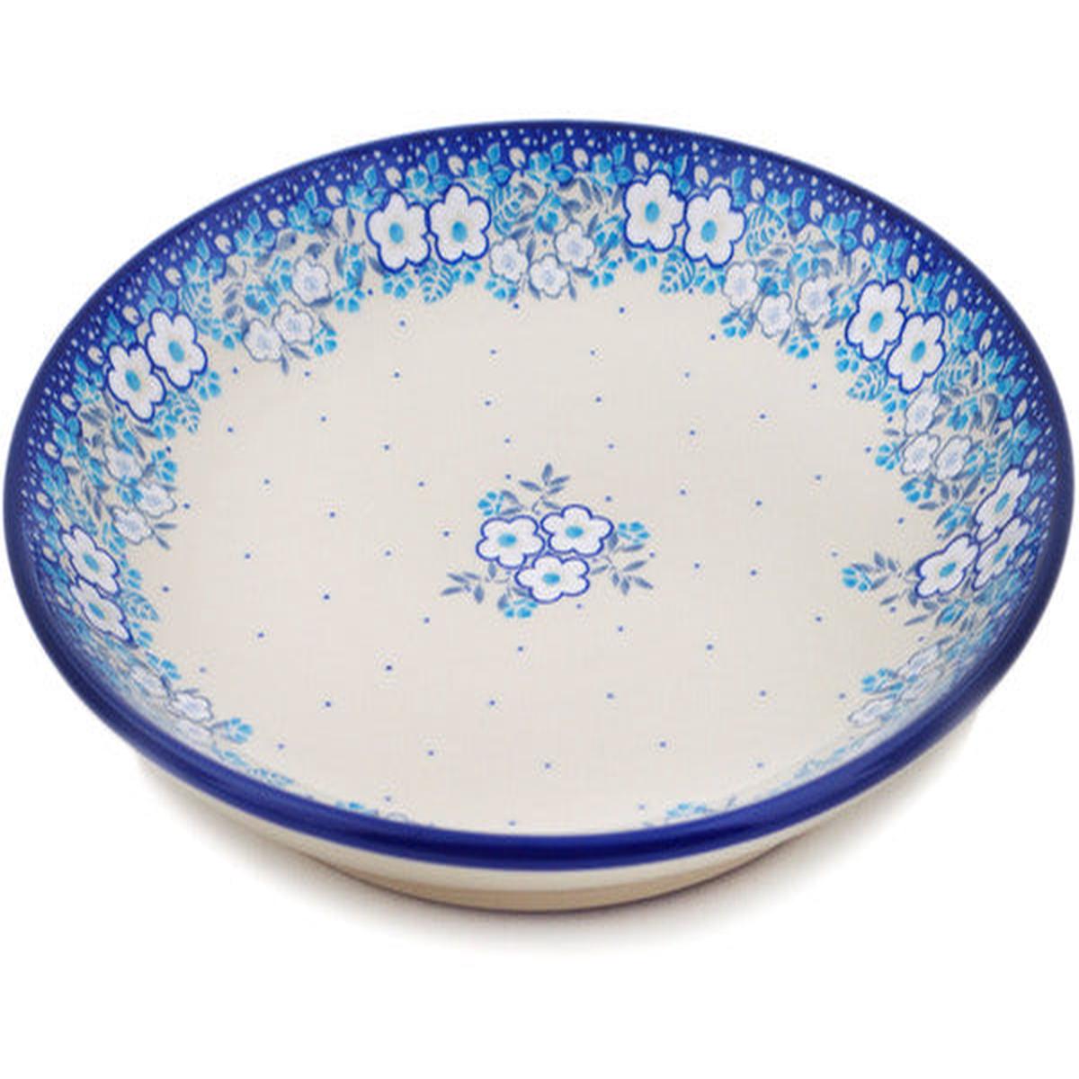 Polish Pottery 10-inch Dinner Plate Floral Animation UNIKAT