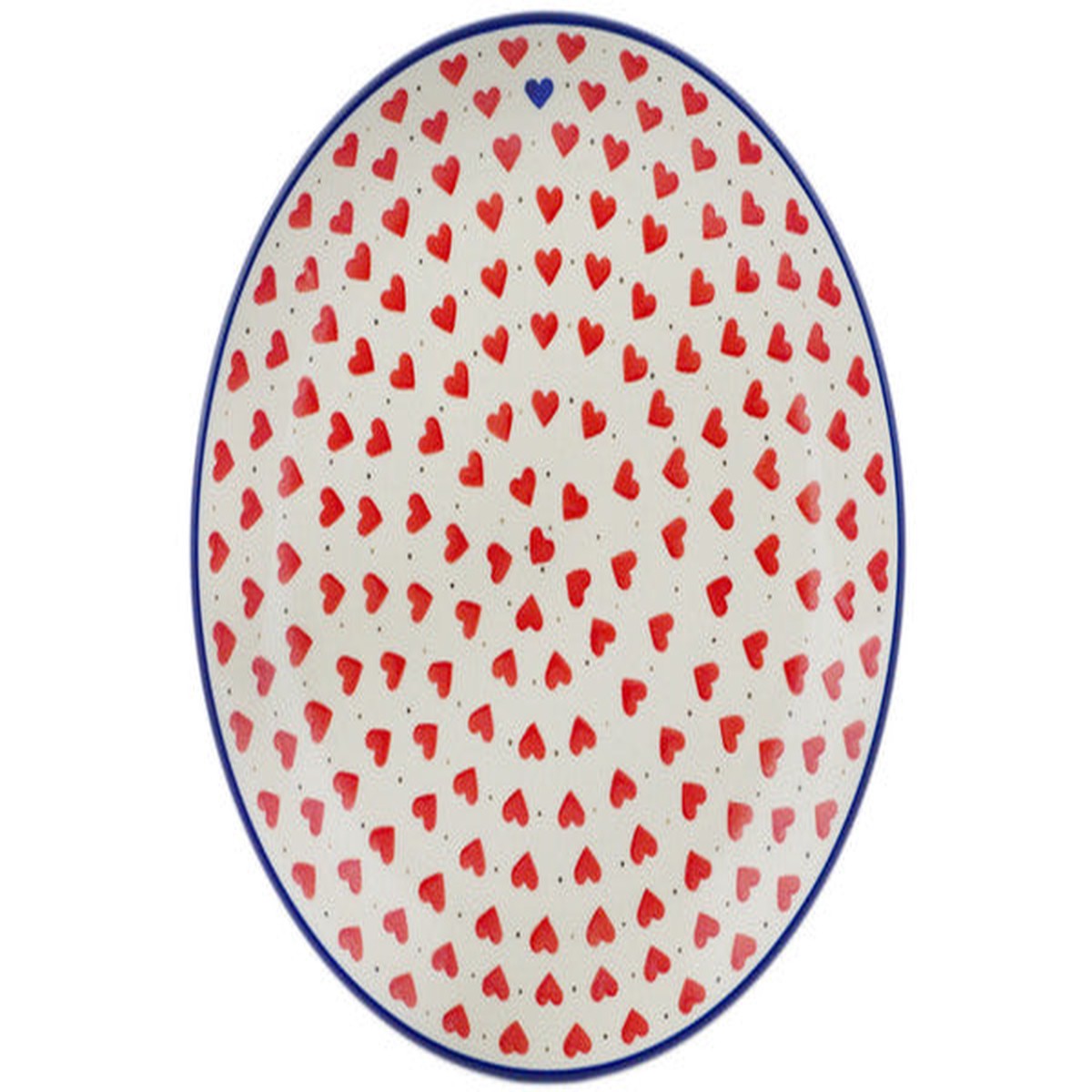 Polish Pottery 10-inch Dinner Plate Looking For Love