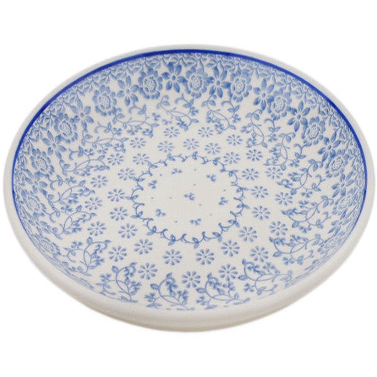 Polish Pottery 10" Plate Denim Garden