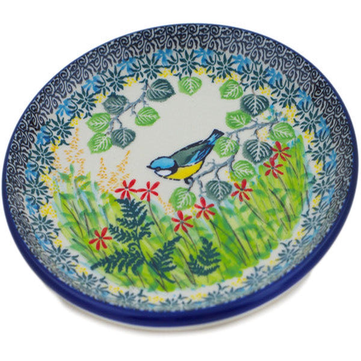Toast Plate 6" Pretty Parula Theme UNIKAT