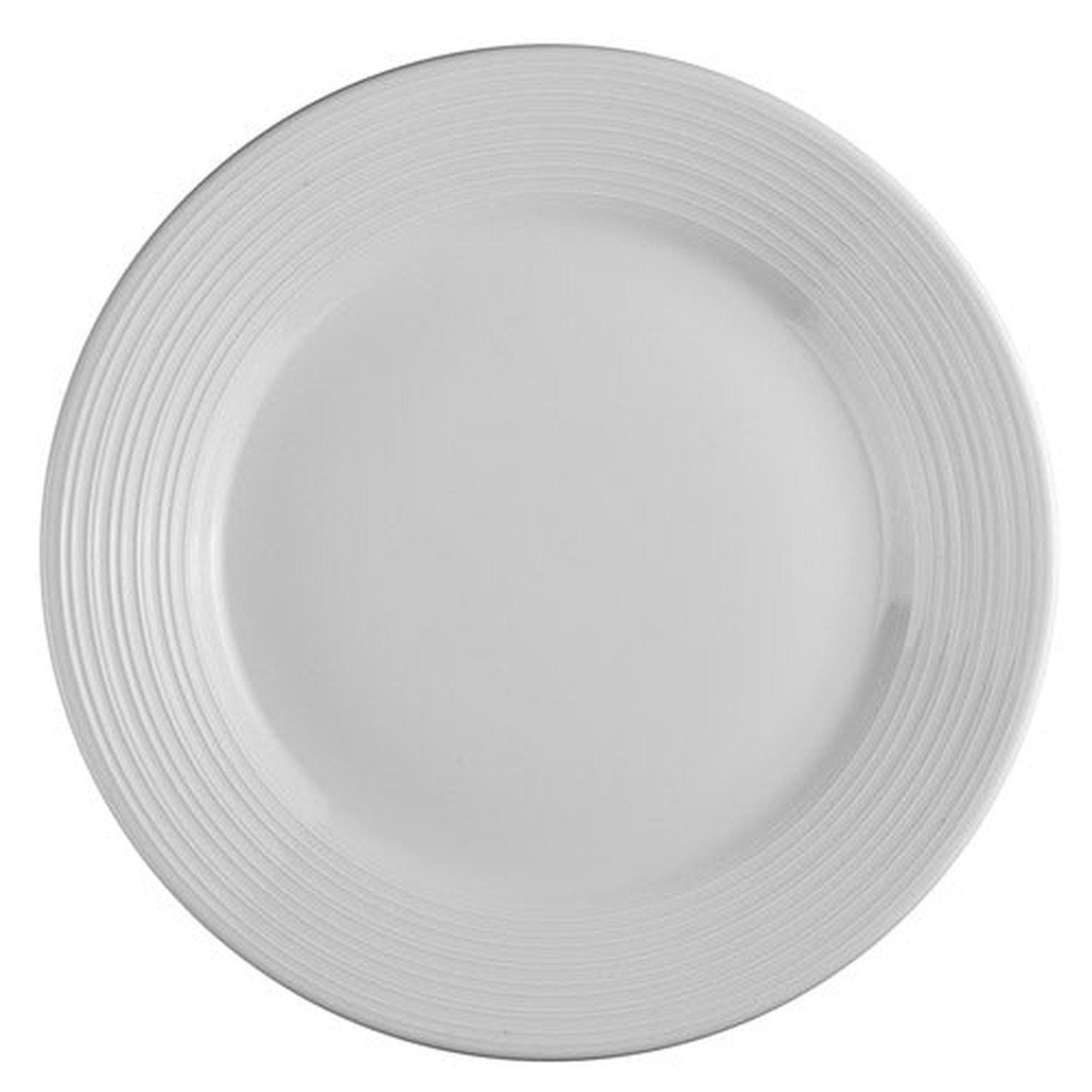Steelite Royal Porcelain Belisa Wide Rim Plate, 10 5/8", White (12-pack)