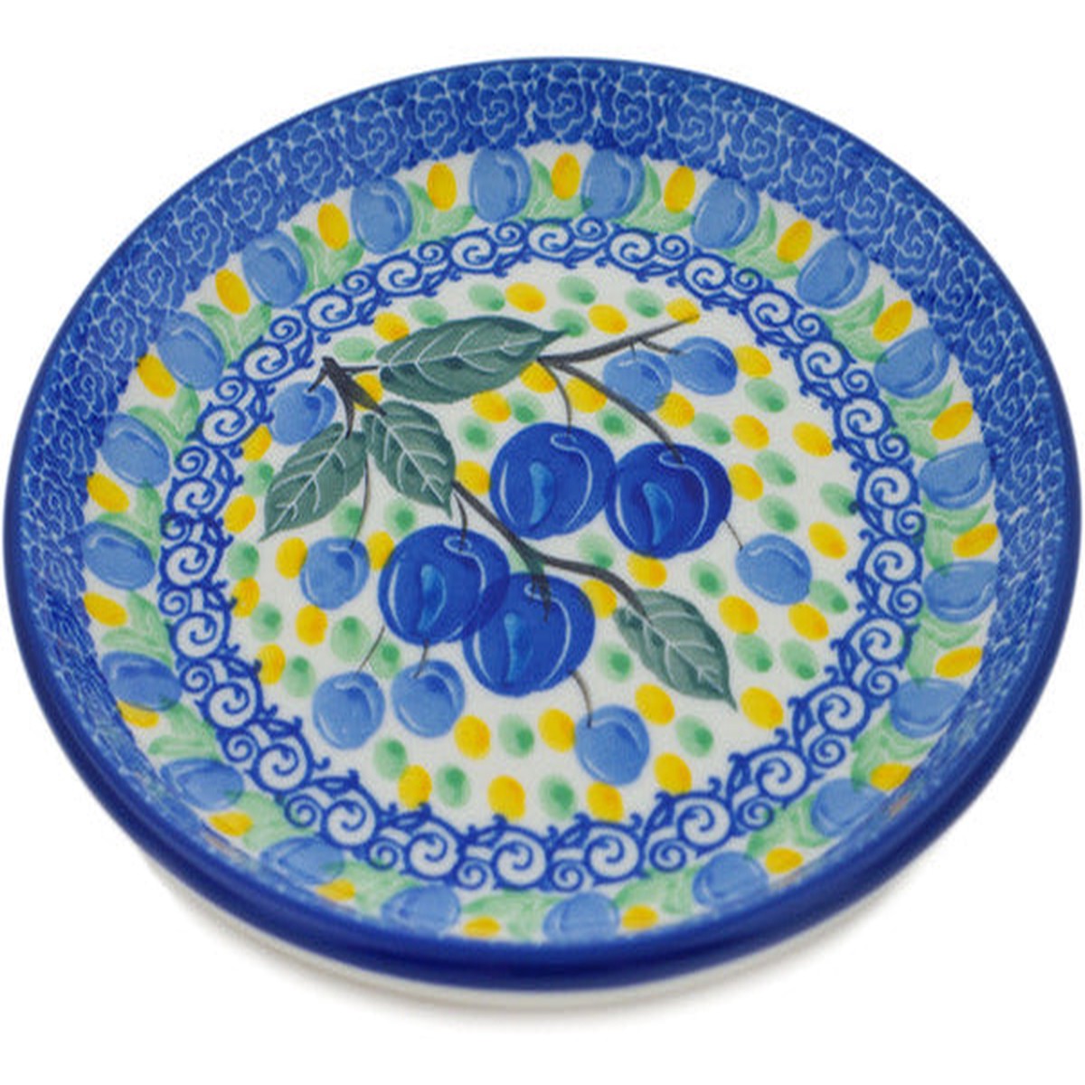 Toast Plate 6" Plum Perfect Theme UNIKAT