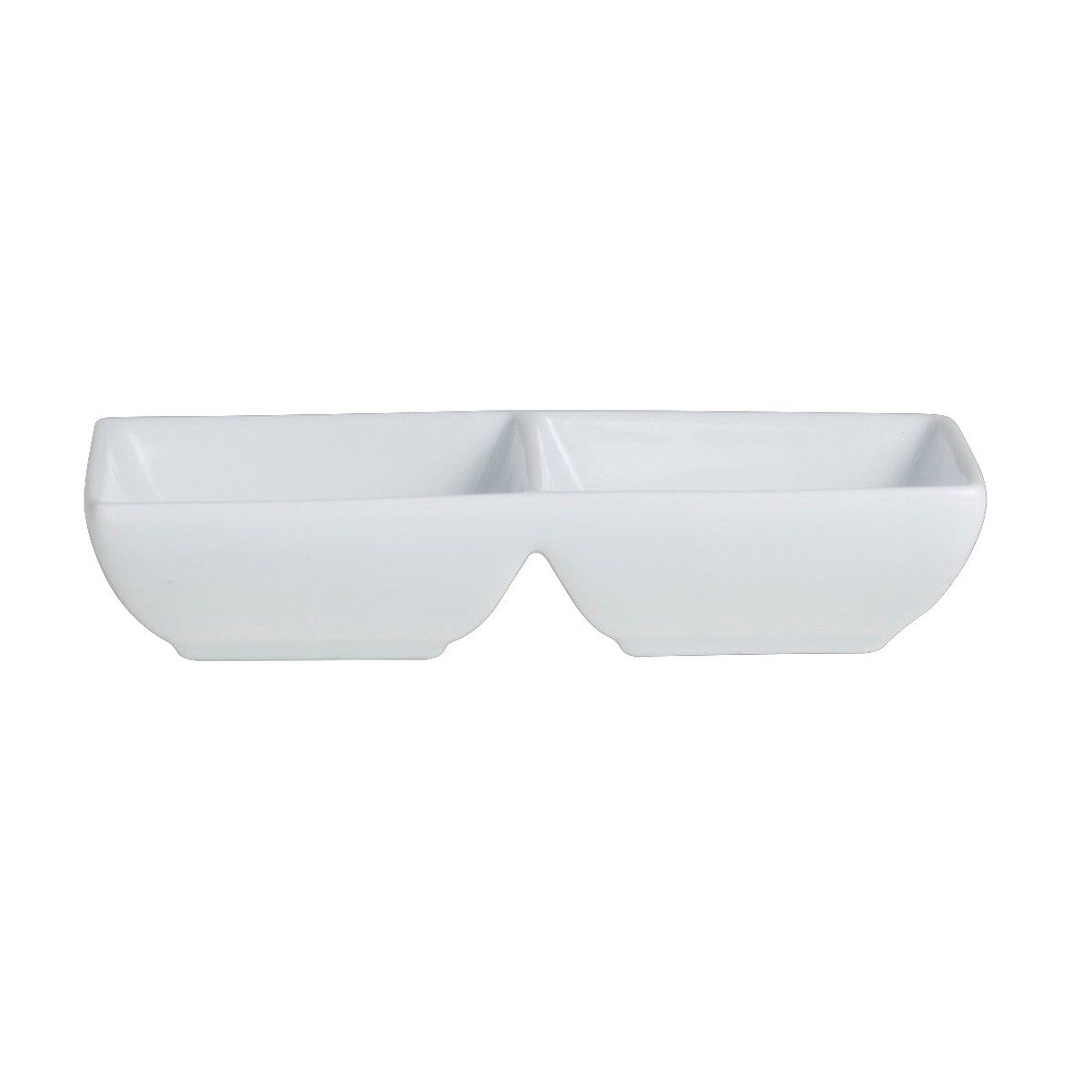 Steelite Varick Divided Tray, 2 x 2 oz Compartments (12-pack)