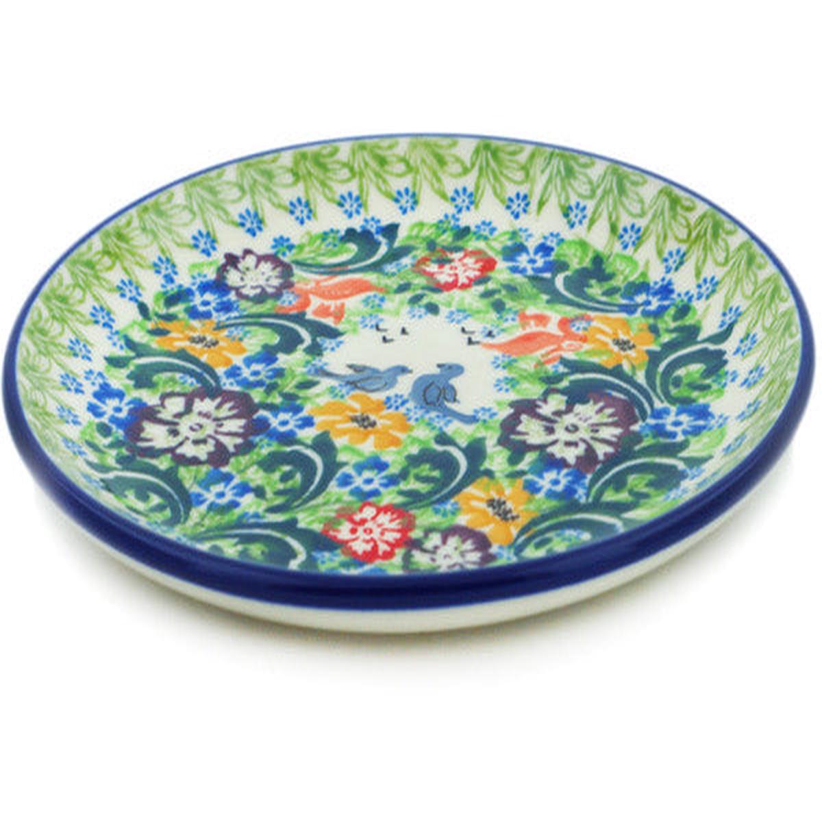 Toast Plate 6" Silver Dove Delight Theme UNIKAT