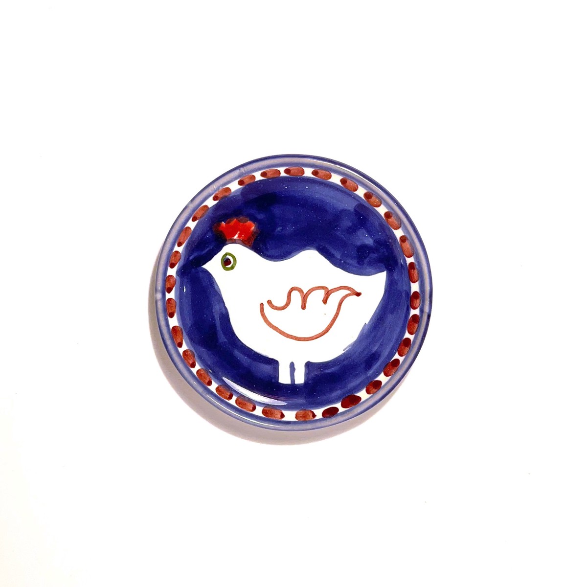 Amalfi Blue - Red Gallina Mini Oil - Dip Plate