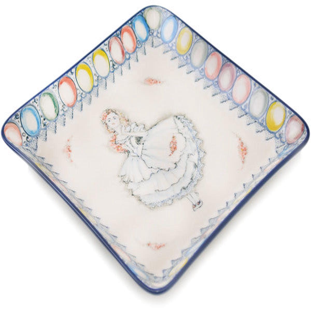 Square Platter 8" Pricess Theme UNIKAT