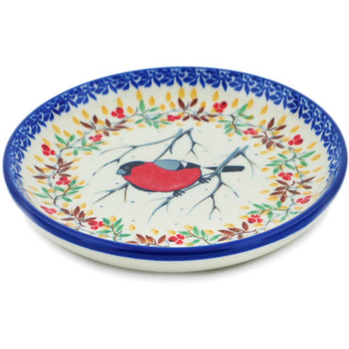 Toast Plate 6" Bullfinch On Rowan Theme UNIKAT
