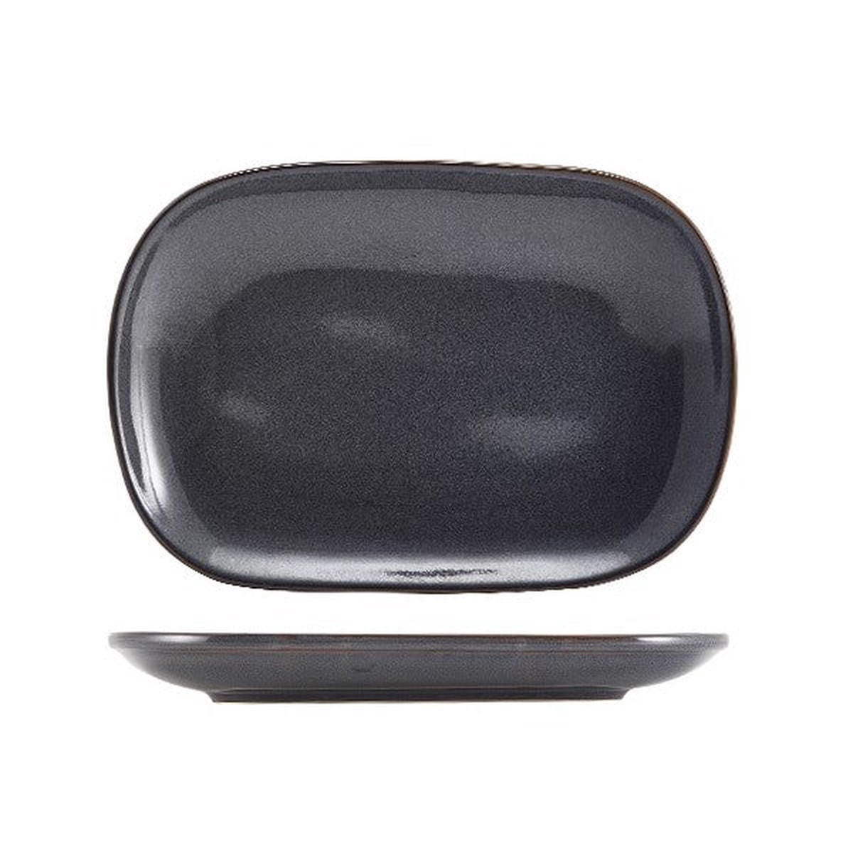 Terra Stoneware Rustic Blue Rectangular Plate 24cm x 9.4cm (Box Of 12)