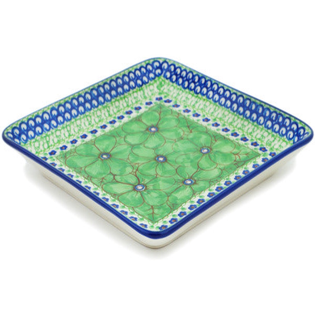 Square Platter 8" Key Lime Dreams Theme UNIKAT