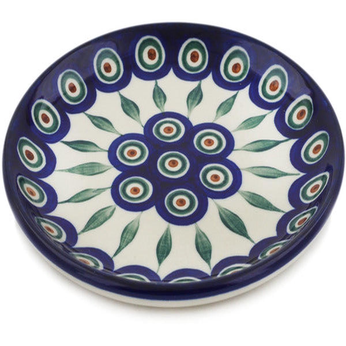 Toast Plate 6" Peacock Leaves Theme